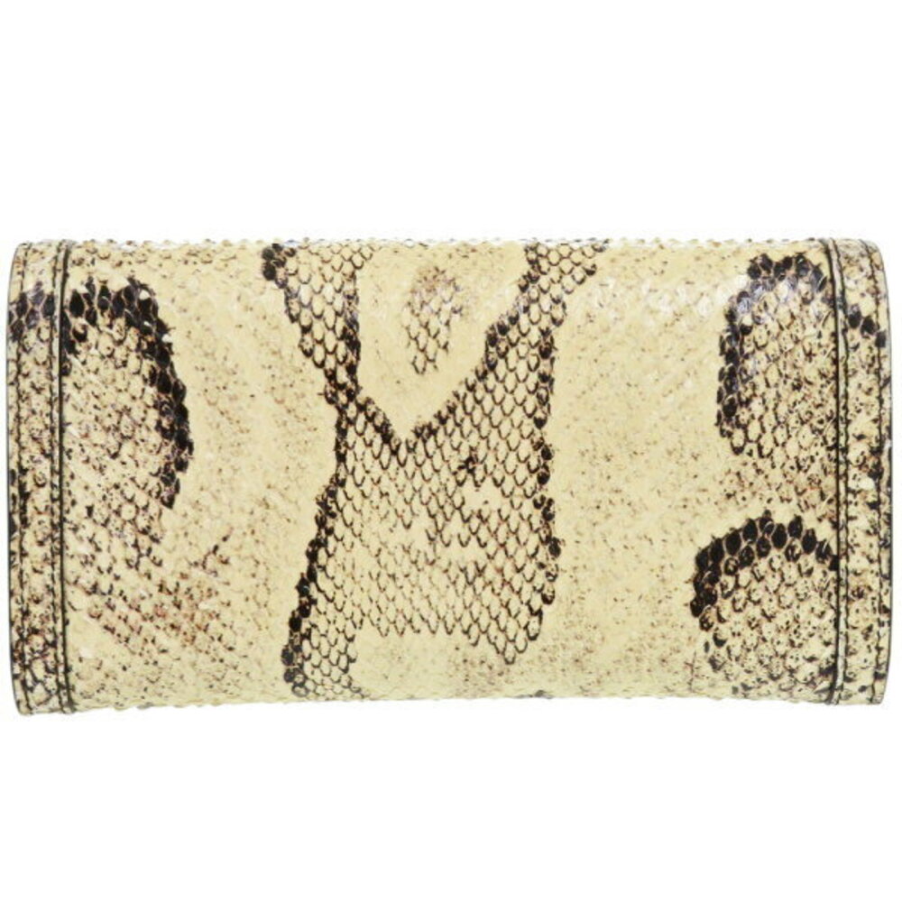 Gucci chain wallet beige python leather - image 3